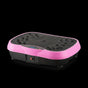 Pink and black vibration plate on a black studio background