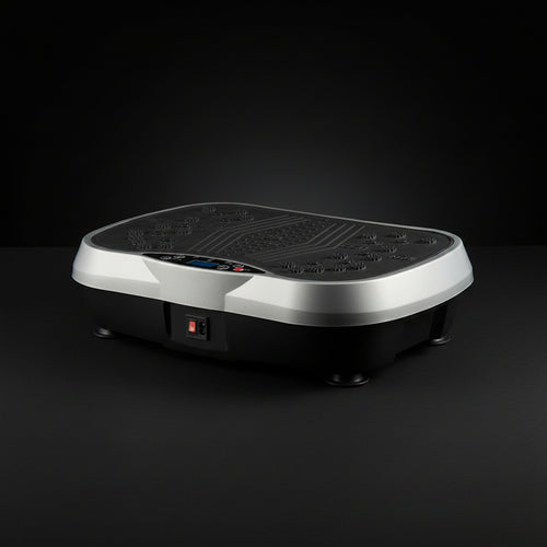 Vibration plate on a black studio background